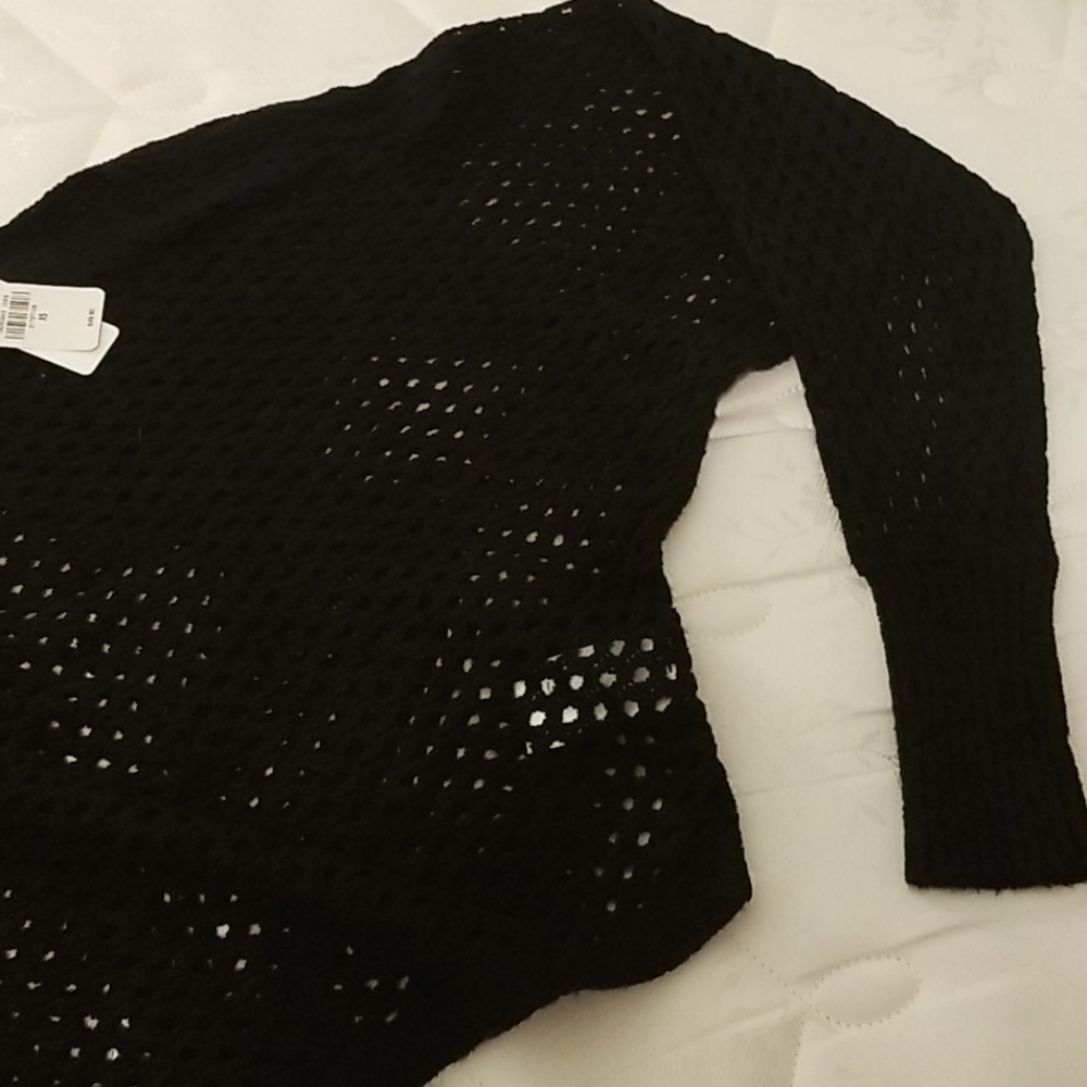 Cropped black sweater